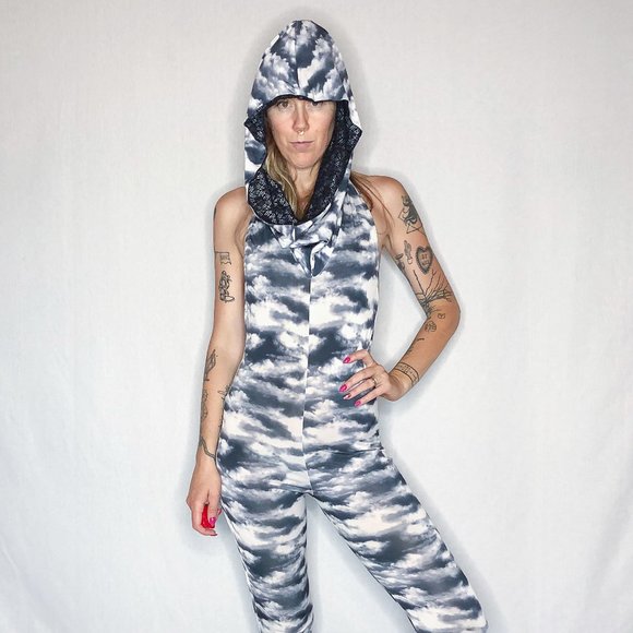 We Are All Onesie Camo Clouds Onesie with Lace Hood - Picture 5 of 16